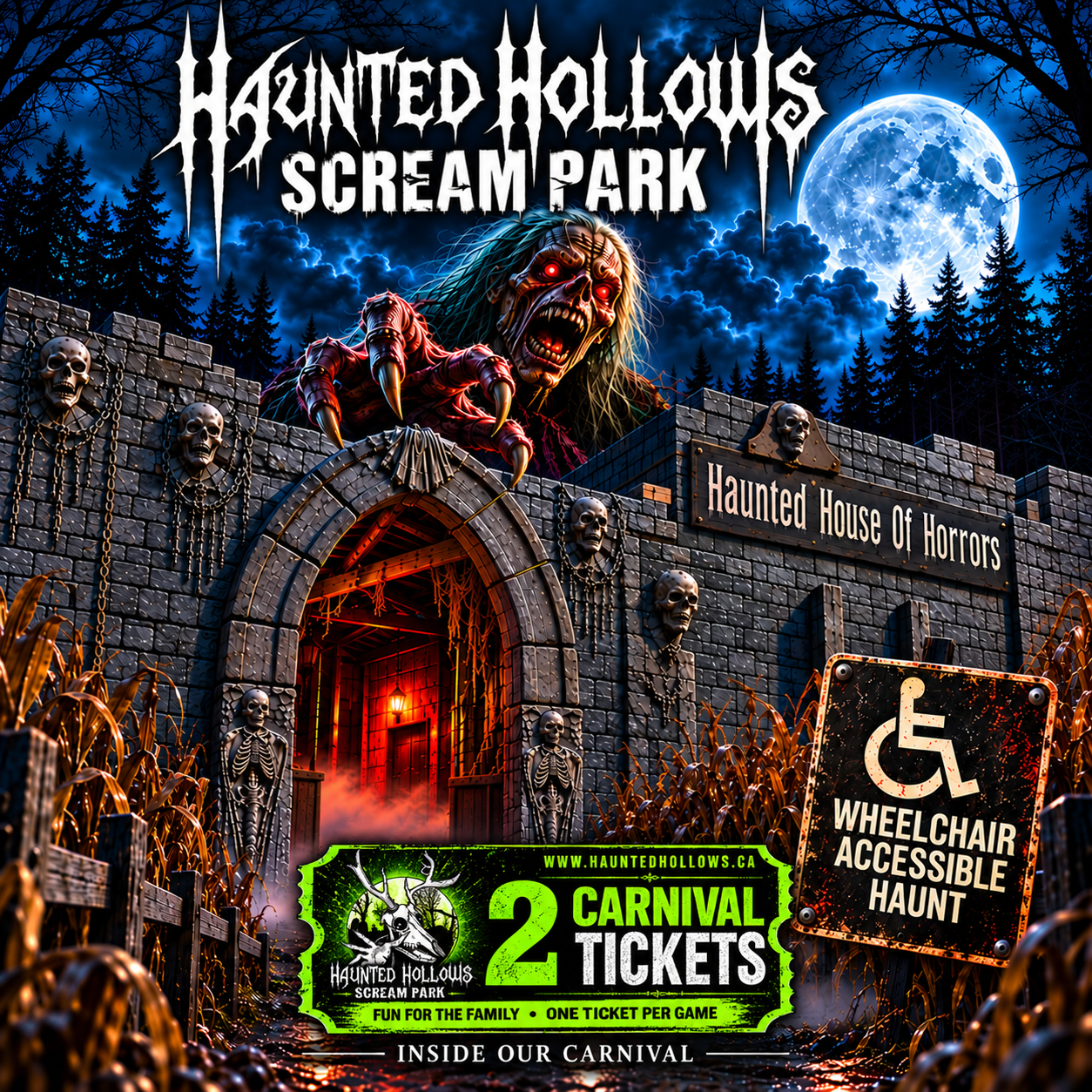 Haunted House of Horrors at Haunted Hollows Scream Park
