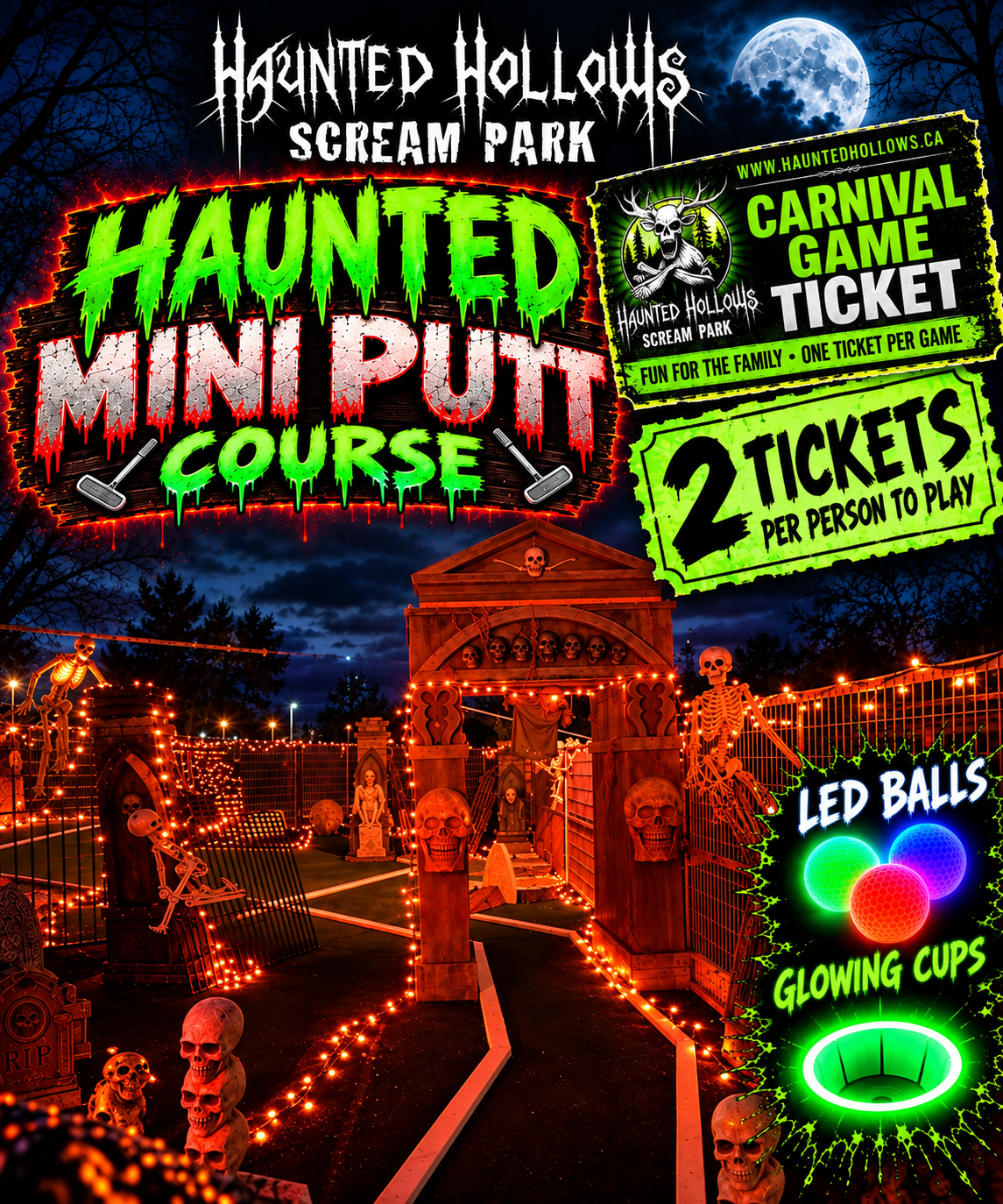 Haunted Mini Putt at Haunted Hollows Scream Park